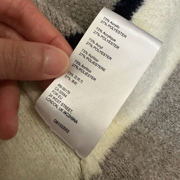 ANTHROPOLOGIE Pencey Long Stripe Open Vest in Grey White Navy - Picture 10 of 12